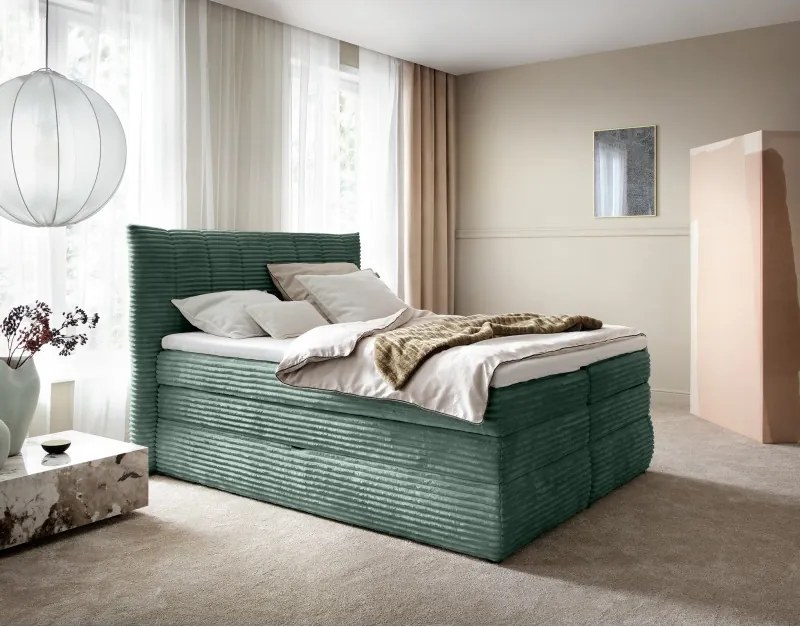 Łóżko Kontynentalne AMBER 160 Box spring 2 x pojemnik WERSAL