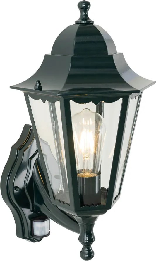 Zewnętrzna latarnia ścienna ciemnozielona z czujnikiem ruchu IP44 - Nowy Orlean up