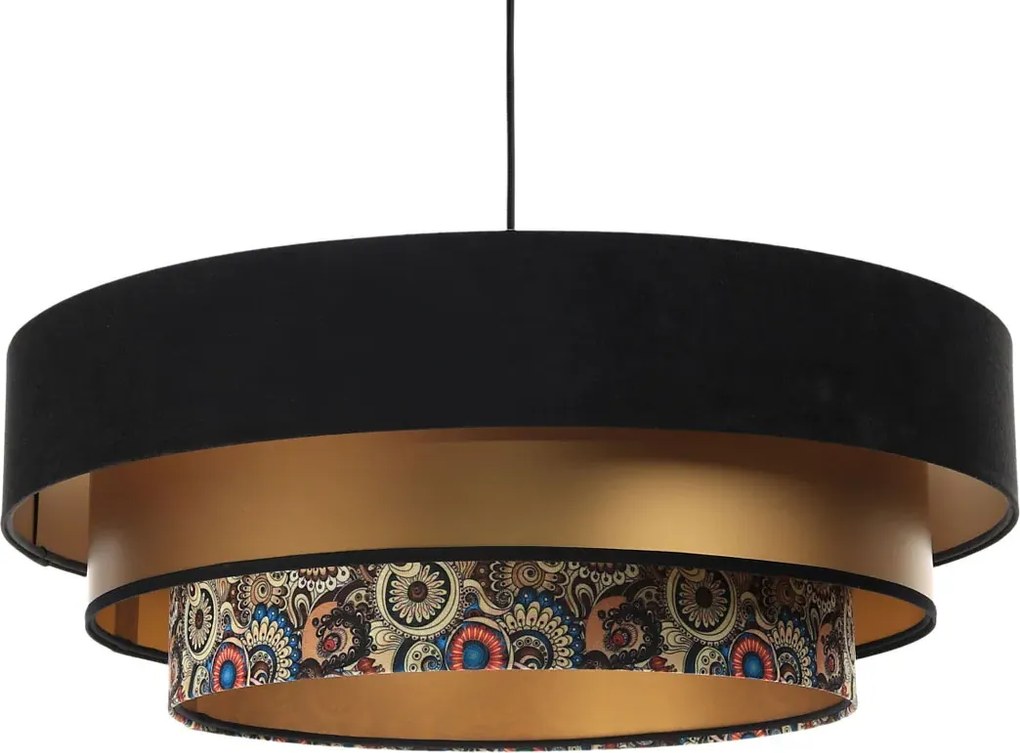 Czarno złota elegancka lampa wisząca nad stół 4X S448 G5-B90