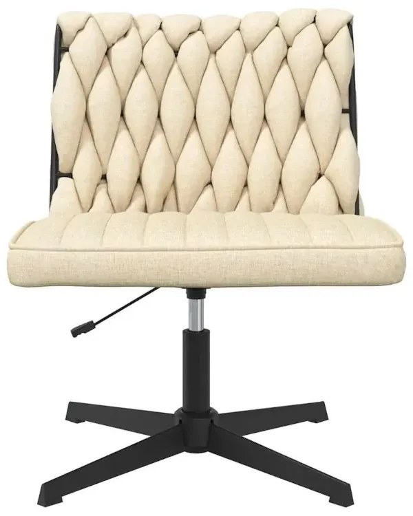 Fotel do biurka glamour kremowy B5-E37