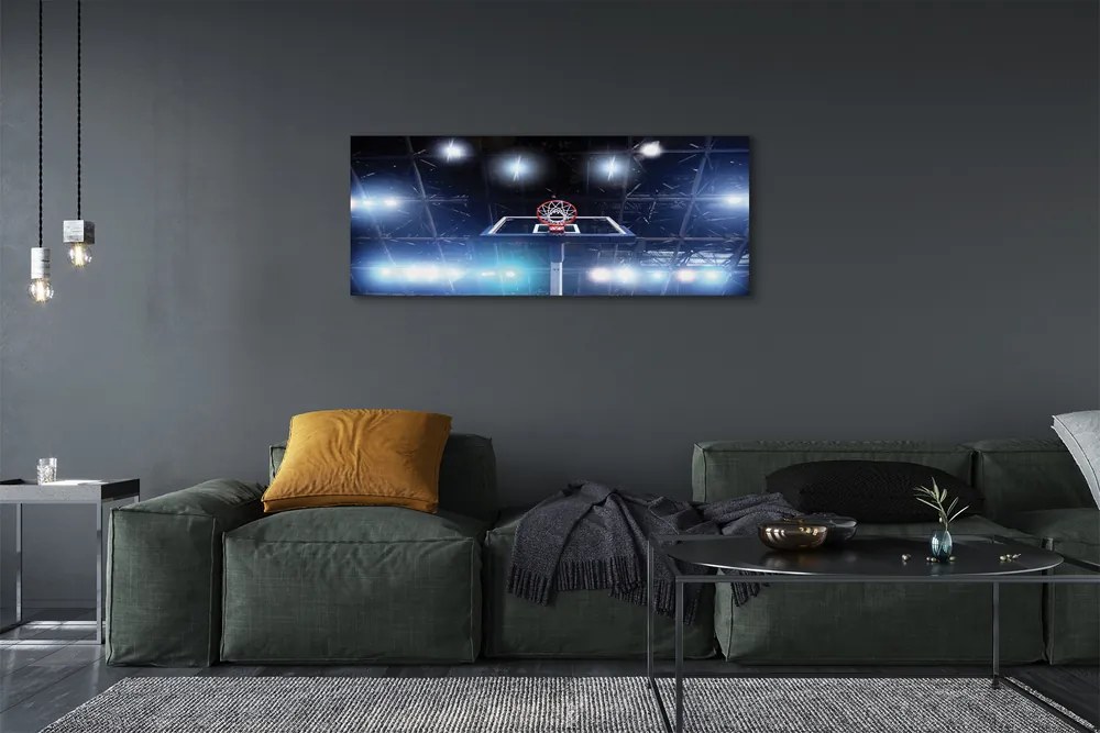 Obraz drukowany na płótnie Kosz W Blasku Reflektorów