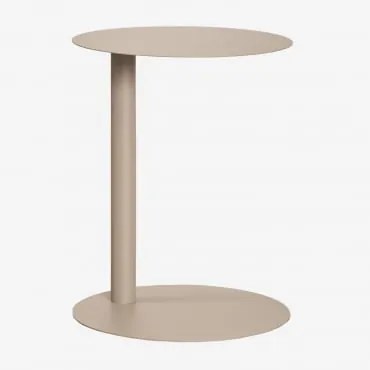 Okrągły Stolik Pomocniczy Ø40 Cm Ze Stali Yannik Moka Brown - Sklum