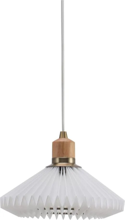 Halo Design 744053 - Lampa wisząca na lince PARIS 1xG9/28W/230V śr. 24 cm biała/mosiądz/dąb