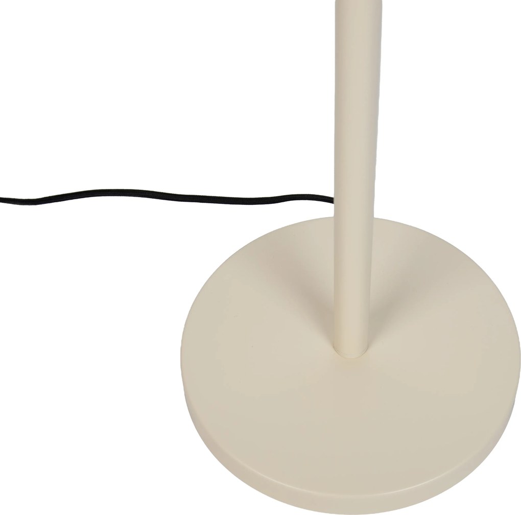Lampa podłogowa Japandi beżowa z wielokolorowym abażurem w zwierzęcy wzór 50 cm - Simplo