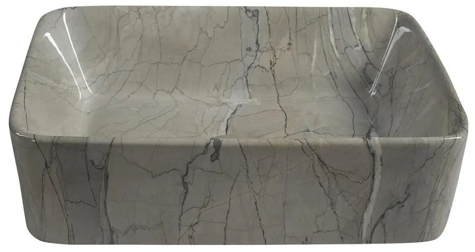 Szara ceramiczna umywalka 47,5x37,5 cm Dalma – Sapho
