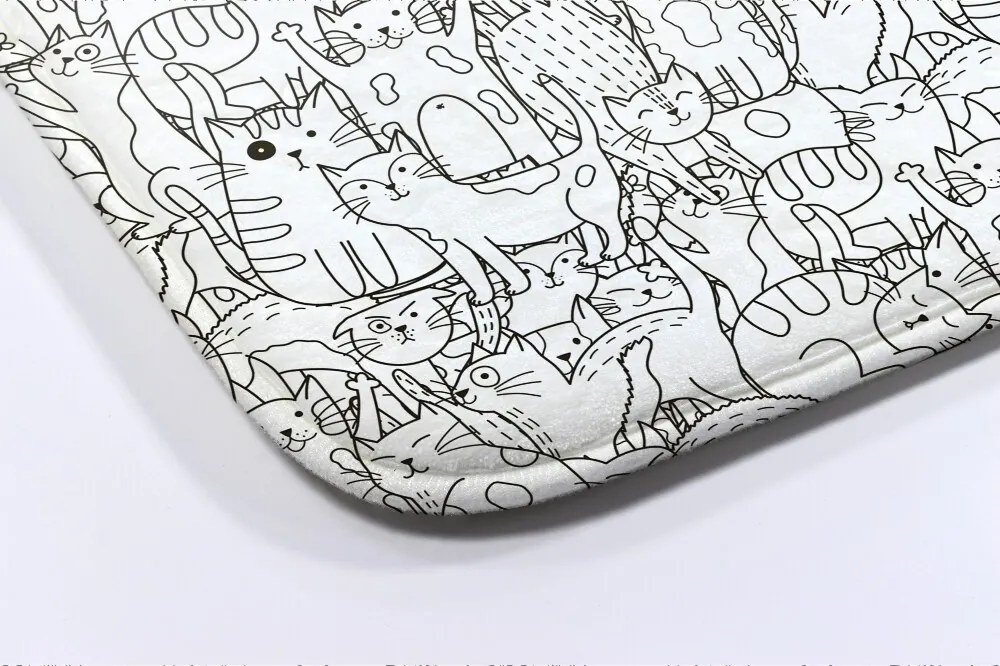 Dywanik łazienkowy antypoślizgowy Dywanik łazienkowy antypoślizgowy Koty Wzór