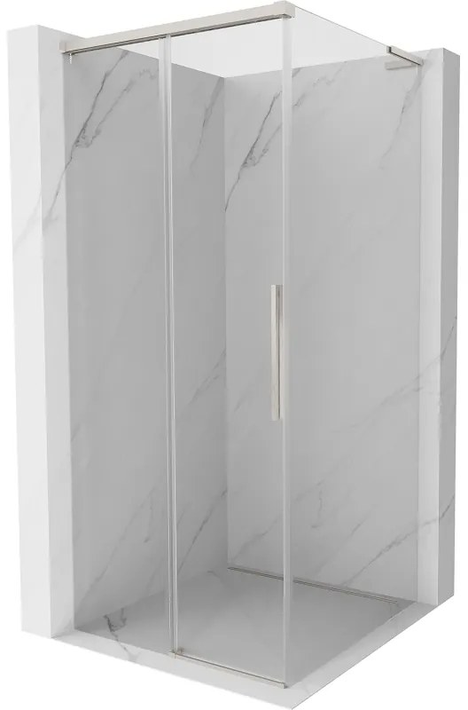 Mexen Rox L kabina prysznicowa rozsuwana 95 x 95 cm, transparent, nikiel szczotkowany - 8C2L-095-095-97-00