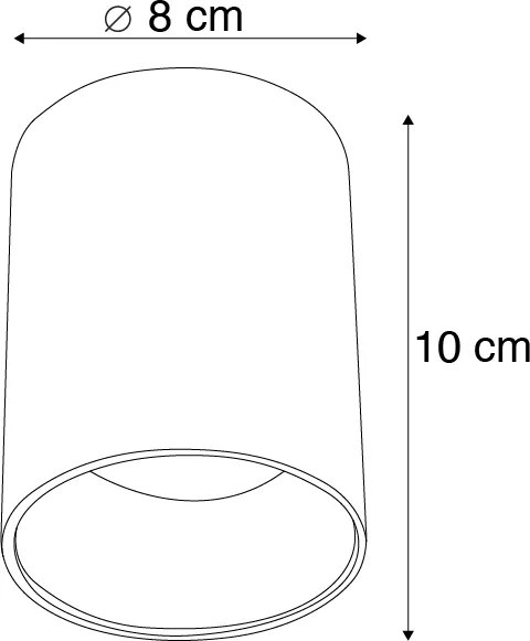 Zestaw 4 nowoczesnych reflektorów natynkowych białe GU10 50mm - Ronda