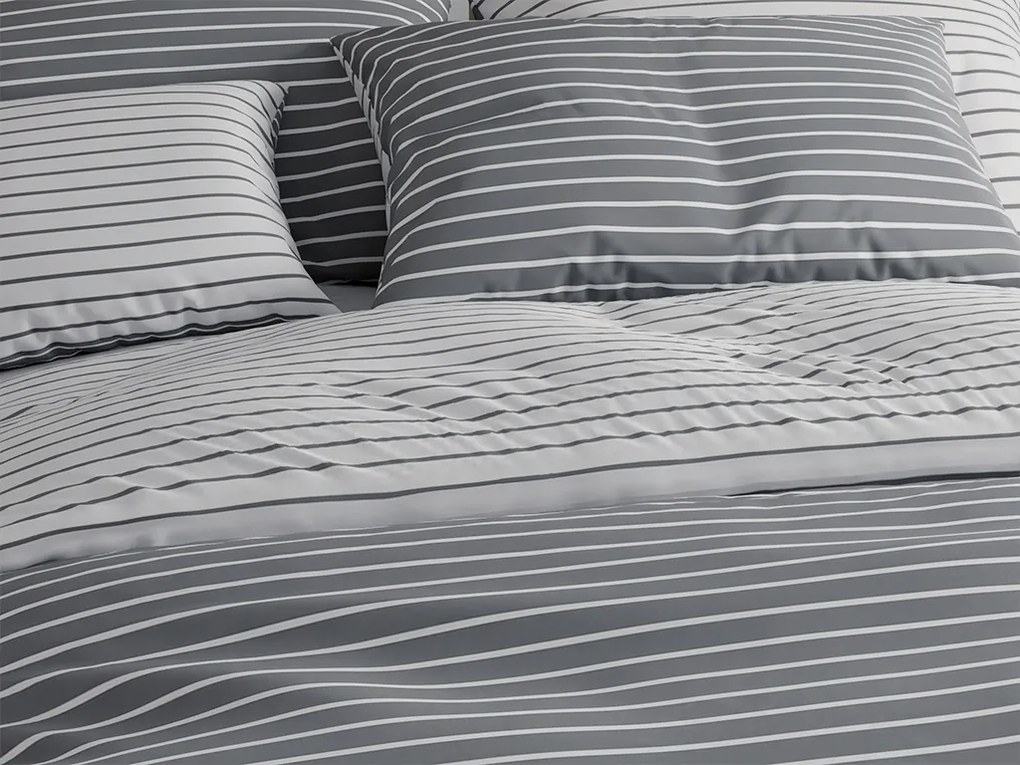 PrzytulneMieszkanie.pl PrzytulneMieszkanie.pl Pościel z bawełny Renforcé CAPRIVI szare z kieszenią hotelową Rozmiar pościeli: 70 x 90 cm | 140 x 200 cm