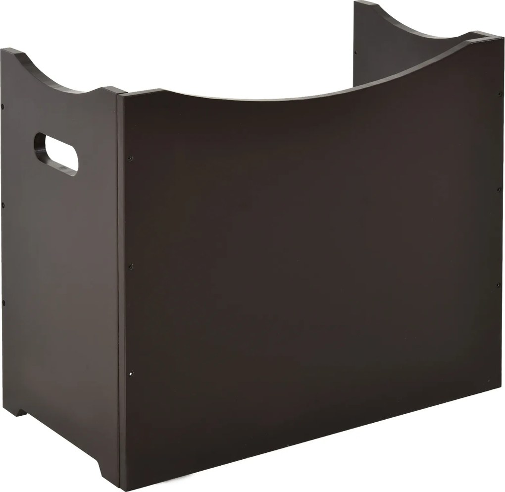 PawHut Miska dla Psów Regulowana Wysokość Stal Nierdzewna MDF Ciemnobrązowy 54x315x47 | Aosom PL