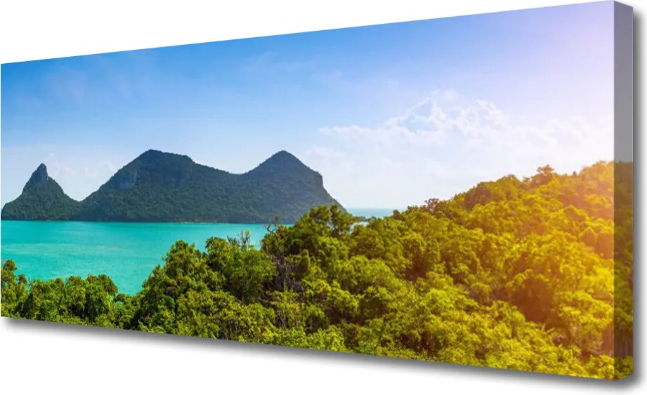 Obraz drukowany na płótnie Szczyty Gór nad Zatoką