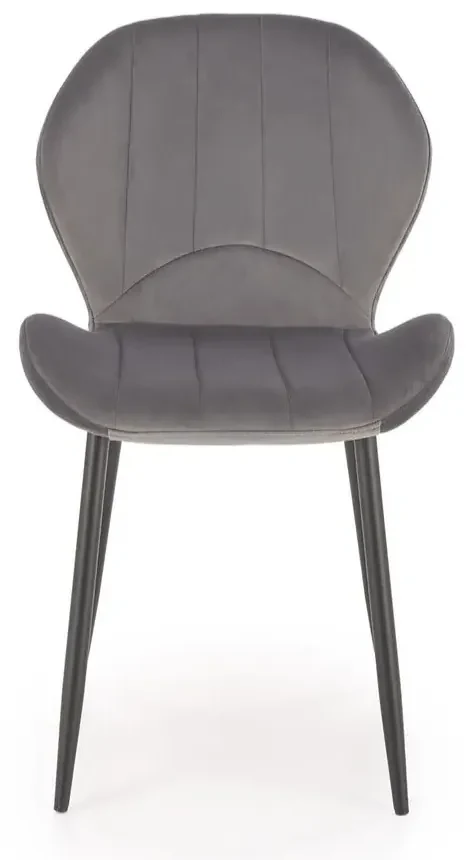 Krzesło tapicerowane K538 VELVET szare HALMAR