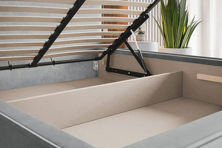 Jednoosobowe łóżko z pojemnikiem 90x200 H0-C29