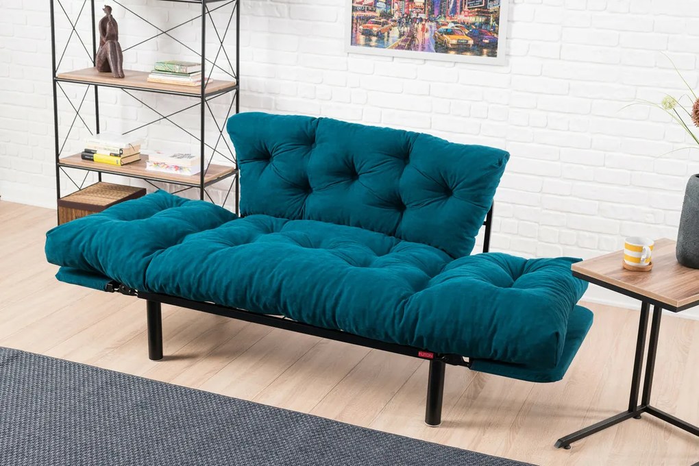 Rozkładana sofa Nitta Petrol Blue
