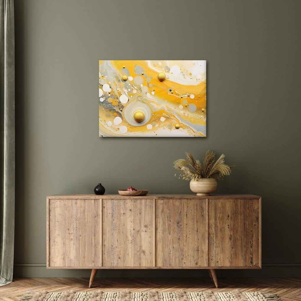 Obraz - Abstrakcyjne tło ze złotą dekoracją (70x50 cm)