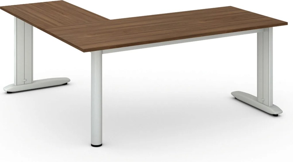 Narożne biurko PRIMO FLEXIBLE, 180x180 cm, orzech