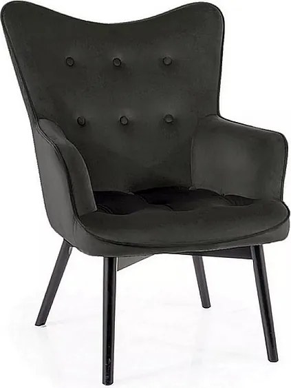 Fotel do salonu CARMEN VELVET czarny