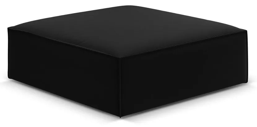 Czarny aksamitny podnóżek Vanda – Mazzini Sofas