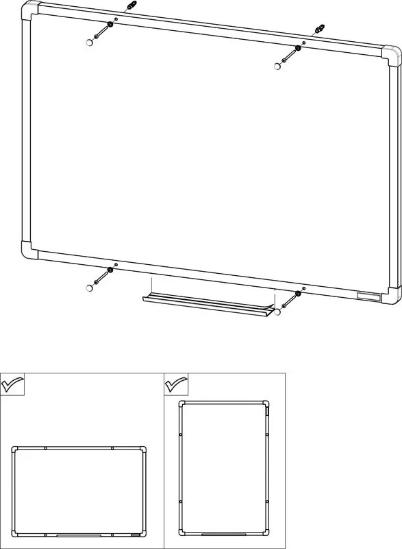 Biała magnetyczna tablica do pisania boardOK 1500 x 1200 mm, niebieska rama
