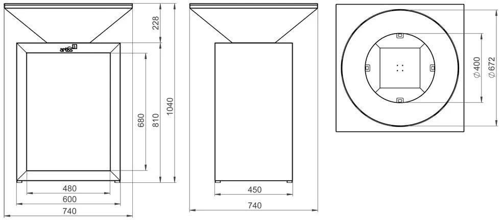 Artiss palenisko ogrodowe G8 BASIC grafit