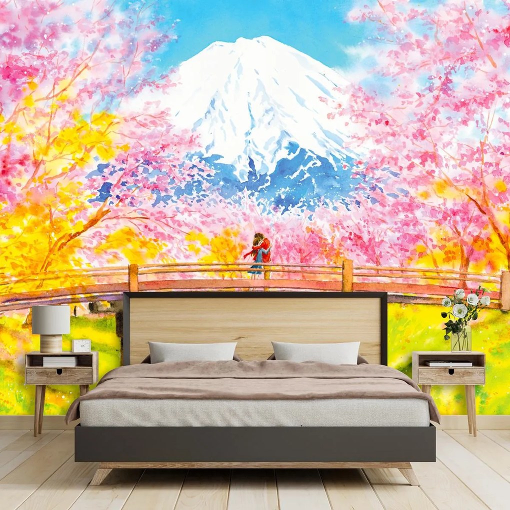 Fototapeta - Malowana para, akwarela (196x136 cm)