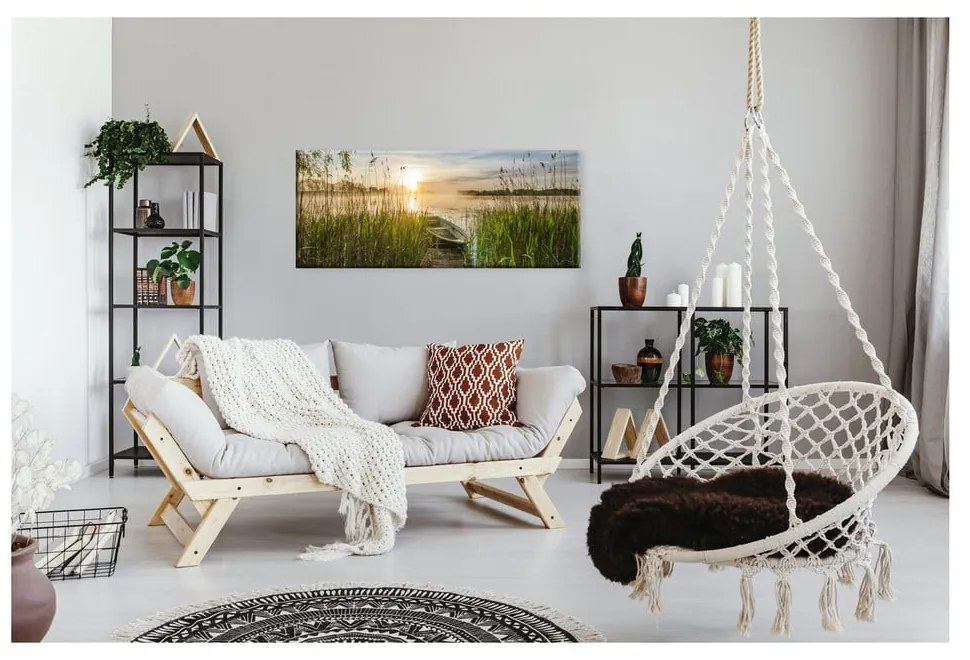 Obraz Styler Boat In The Grass, 125x50 cm