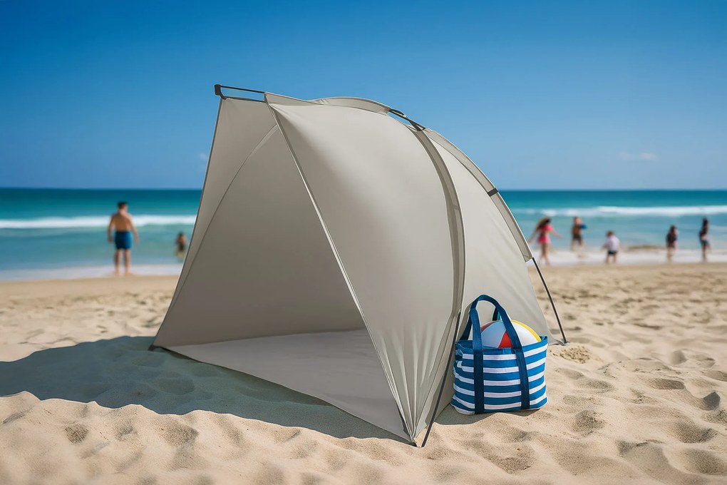 Duży namiot plażowy parawan na plażę półnamiot 220x120x120cm + pokrowiec