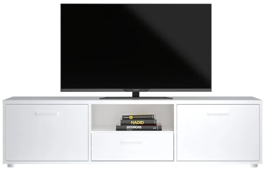 Biała szafka pod TV 147x38 cm Media – Tvilum