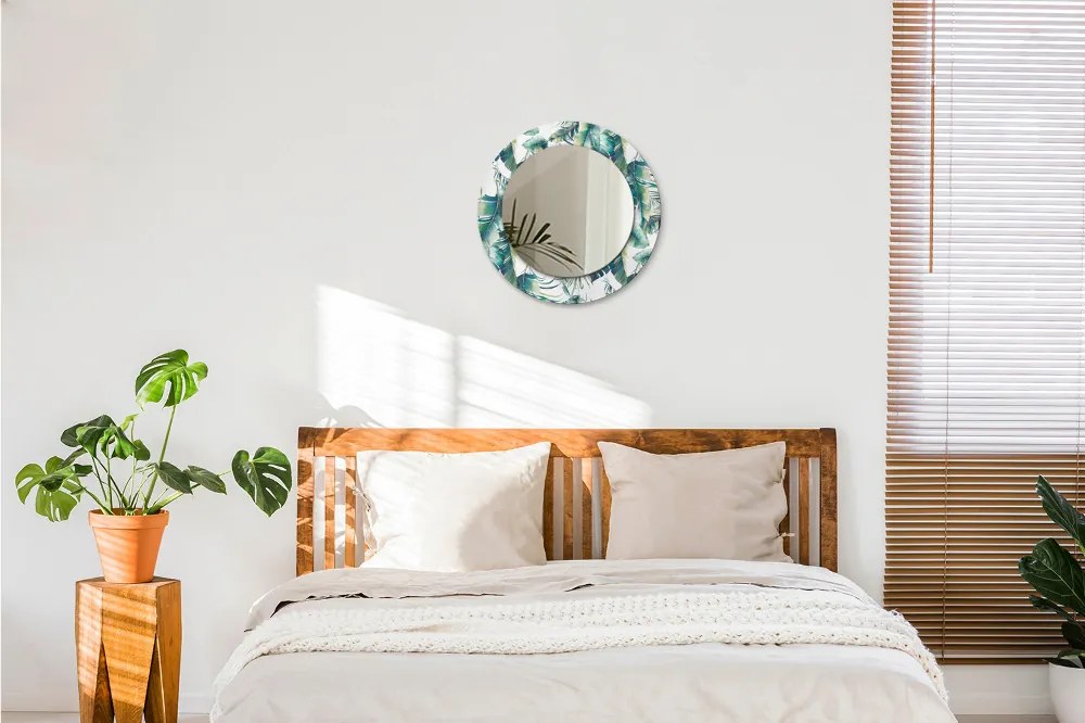 Lustro dekoracyjne okrągłe Liście