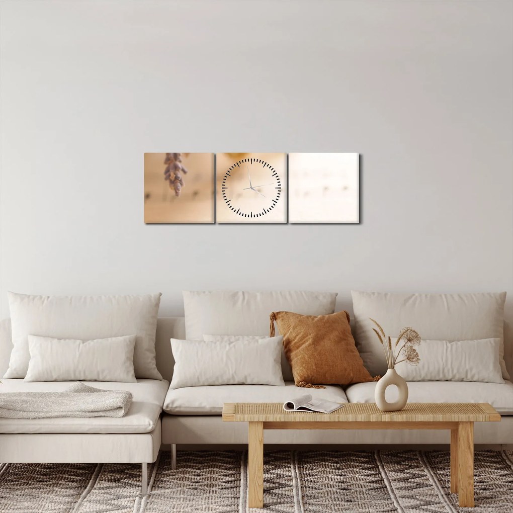 Obraz - Pieśń (z zegarem) (90x30 cm)
