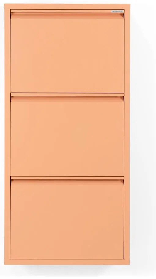 Łososiowa metalowa uchylna szafka na buty 50x103x15 cm Billy – Spinder Design