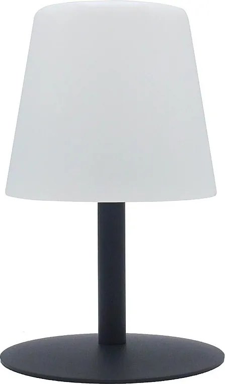 Bezprzewodowa lampka stołowa STANDY MINI Stalowy szary, LED ciepła/zimna biel, regulowana intensywność, IP44, 25 cm