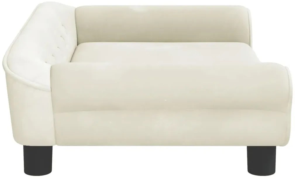 Kremowa sofa dziecięca z aksamitu N1-W02