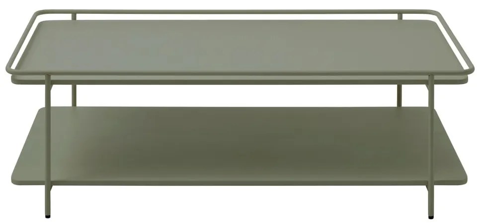 Zielony metalowy stolik 55x110 cm Yuba – Unique Furniture