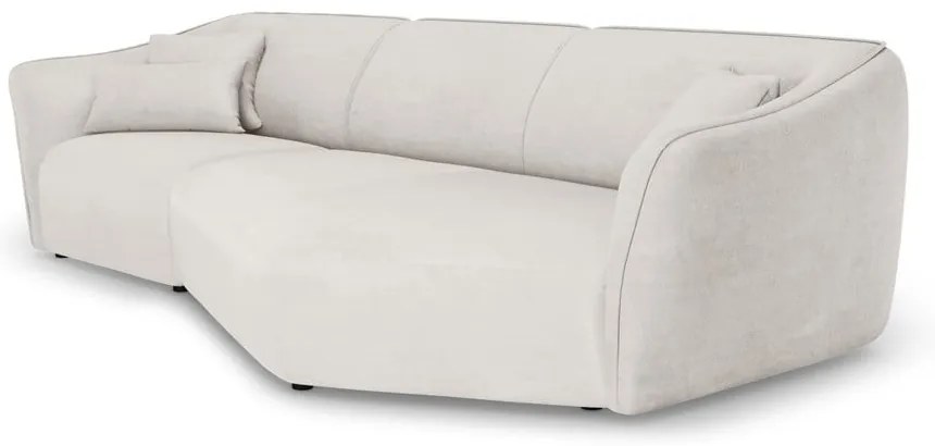 Biały narożnik z materiału bouclé Tokyo – Cosmopolitan Design
