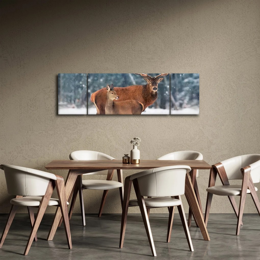 Obraz Jelenia z łanią (170x50 cm)