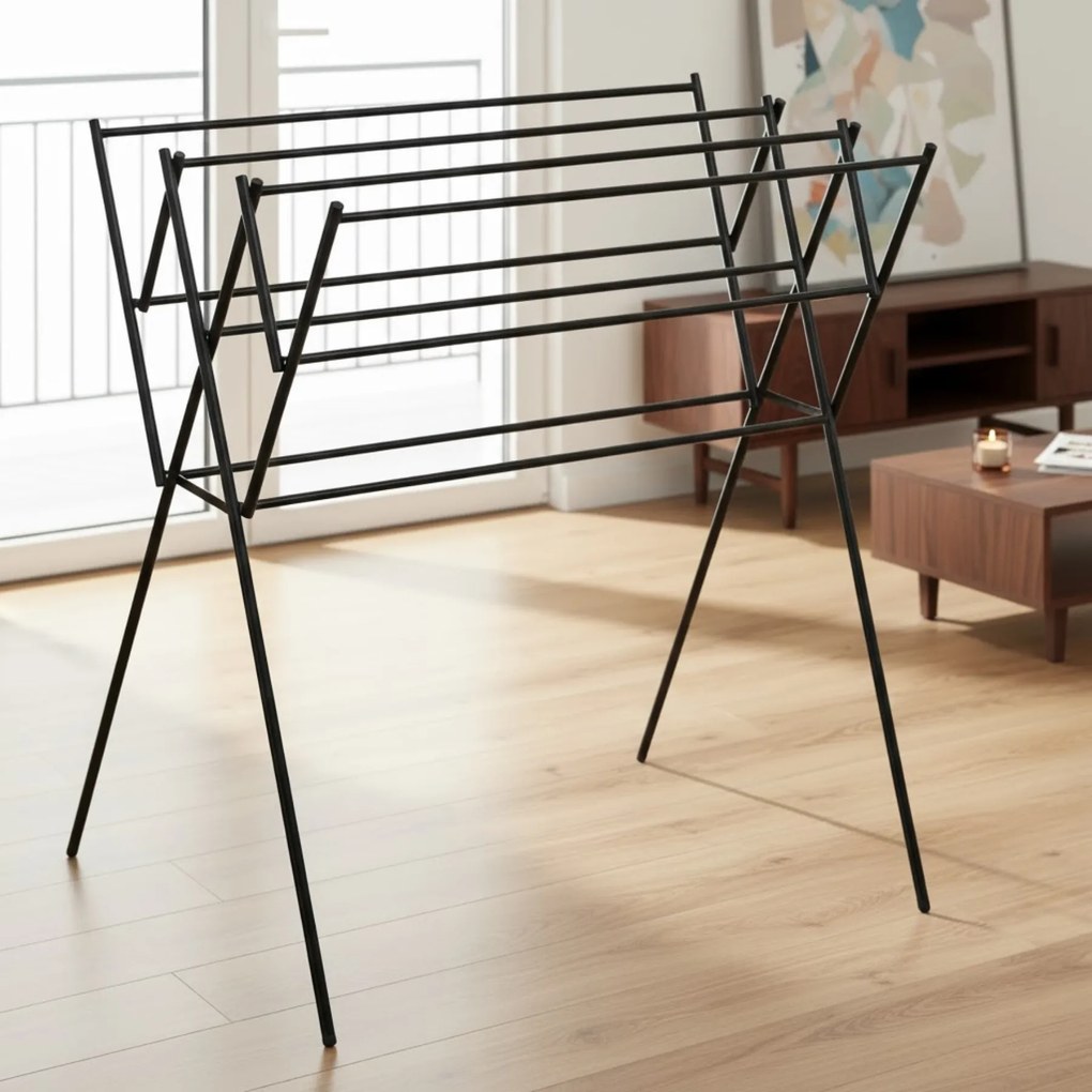 Rozkładana suszarka na pranie HARMEN, trzypoziomowa, 9 m