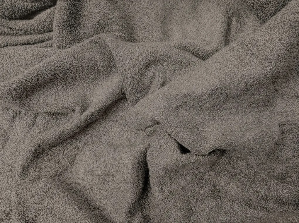 PrzytulneMieszkanie.pl Prześcieradło frotte MOLTON ciemnoszare 180 x 200 cm