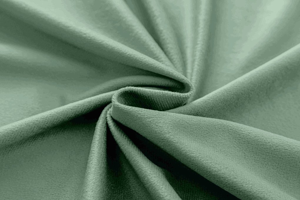 Miętowa zasłona zaciemniająca VELVET 140x250 cm Zawieszanie: Taśma z wiązaniami