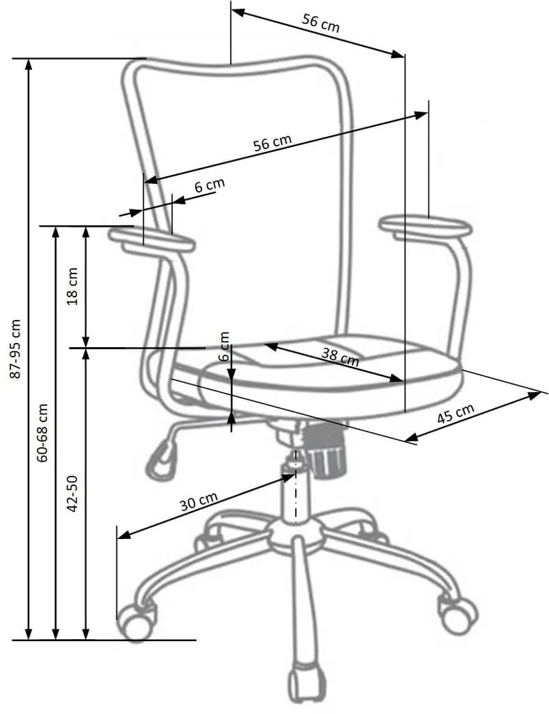 HANDY fotel młodzieżowy popielaty,różowy, mechanizm TILT, obrotowy