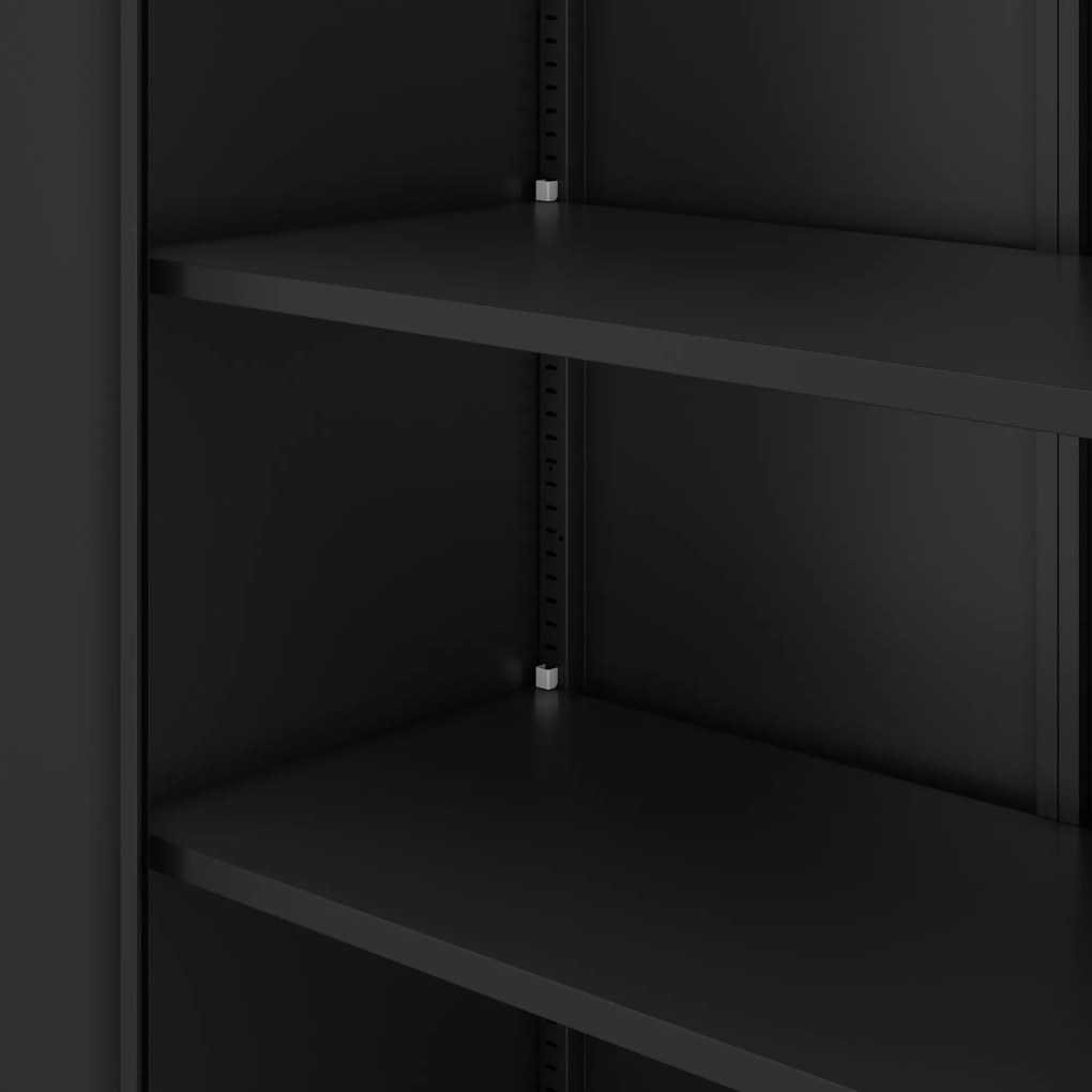 Szafa metalowa biurowa z 4 półkami czarna, 1750x800x400 mm: JAN Compact