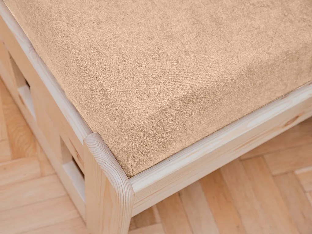 PrzytulneMieszkanie.pl Prześcieradło frotte do łóżeczka morelowe 70x140 cm