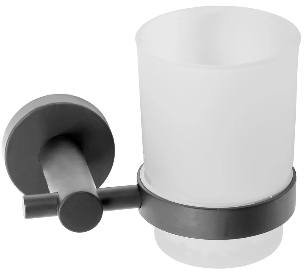 Kubek łazienkowy wiszący ciemny tytan 322233A LEO