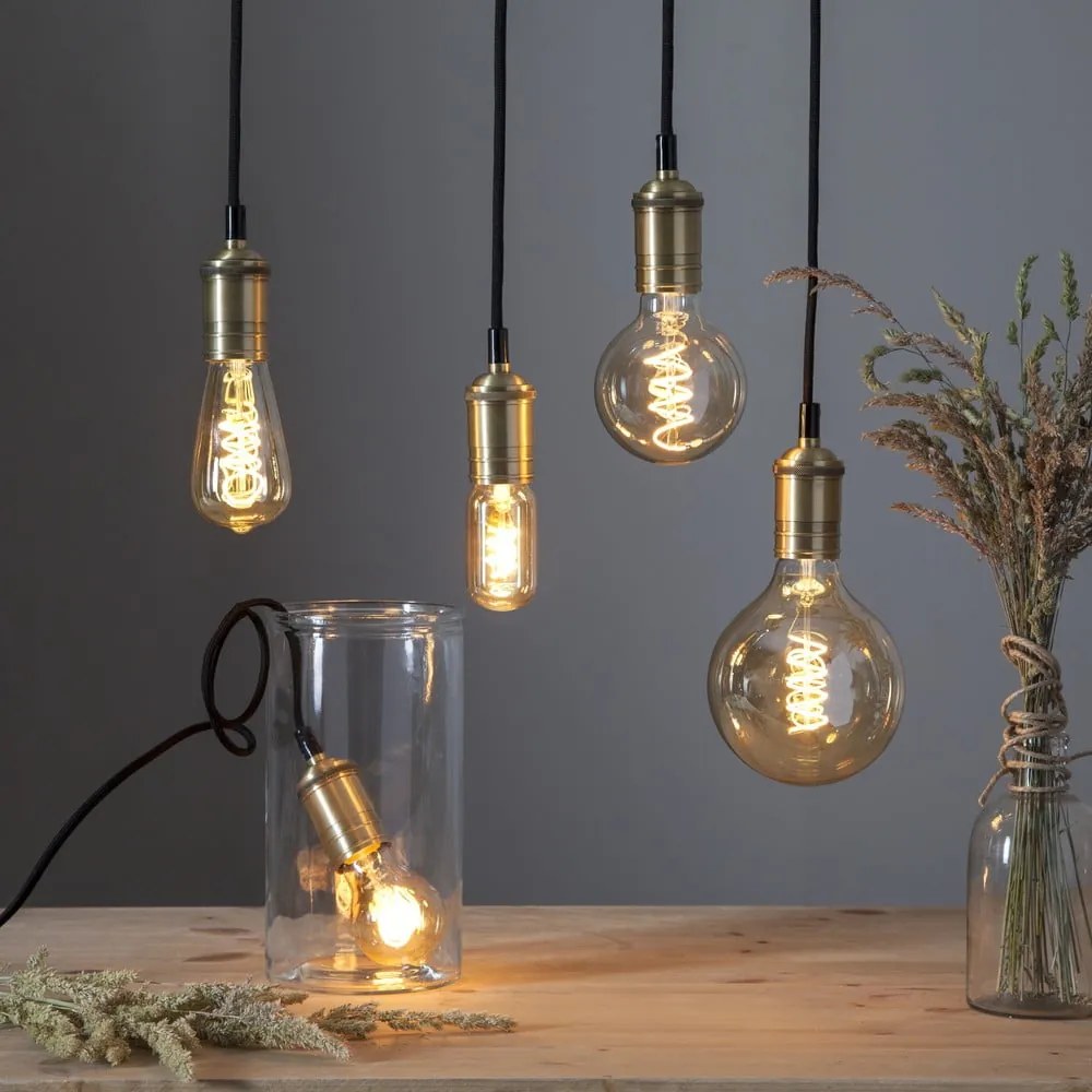 Żarówka filamentowa ze ściemniaczem i ciepłym światłem z gwintem E27, 3 W Spiral Filament – Star Trading