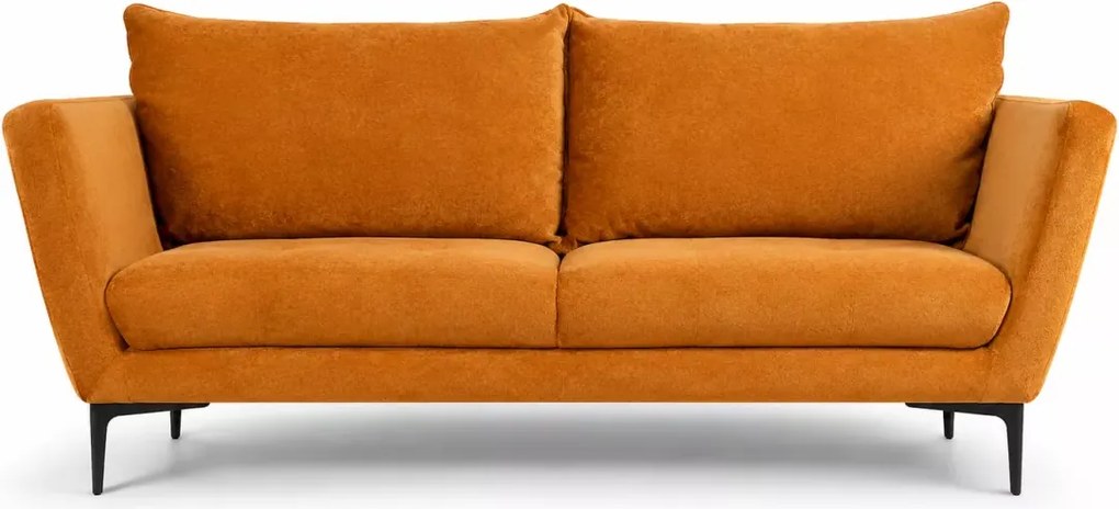 Nowoczesna sofa Megam z praktycznymi podłokietnikami oraz miękkimi poduchami oparciowymi