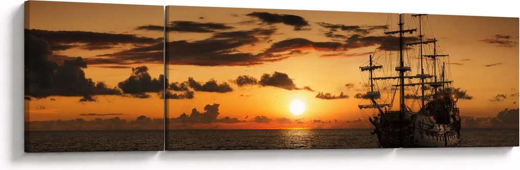 Obraz - Statek piracki (170x50 cm)