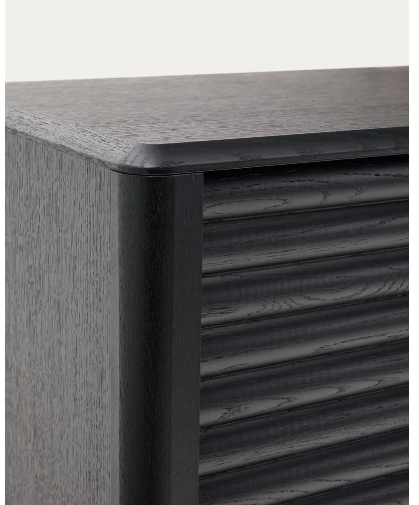 Czarna szafka w dekorze dębu 104,5x144x40 cm Lenon – Kave Home