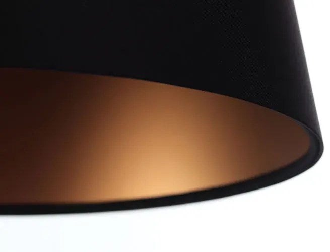 Czarno-miedziana lampa wisząca stożek glamour - 4X S404 F4-K98