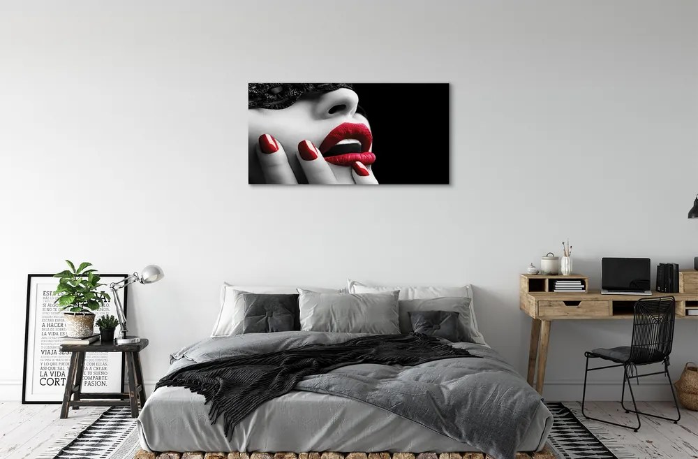 Obraz canvas na ścianę Usta i Paznokcie Kobiety