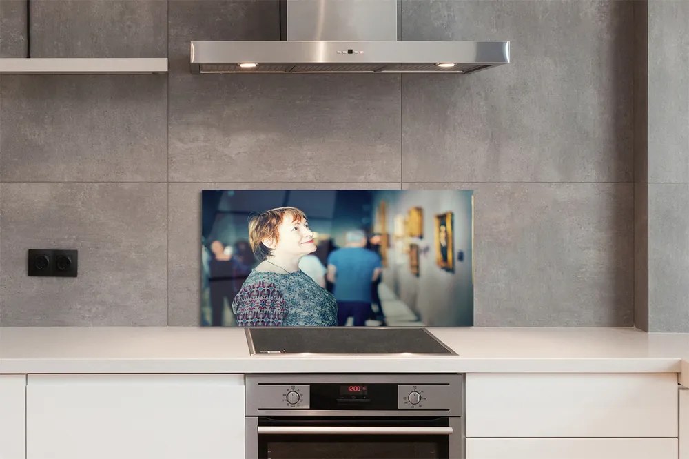 Szklany Panel Grupa Ludzi